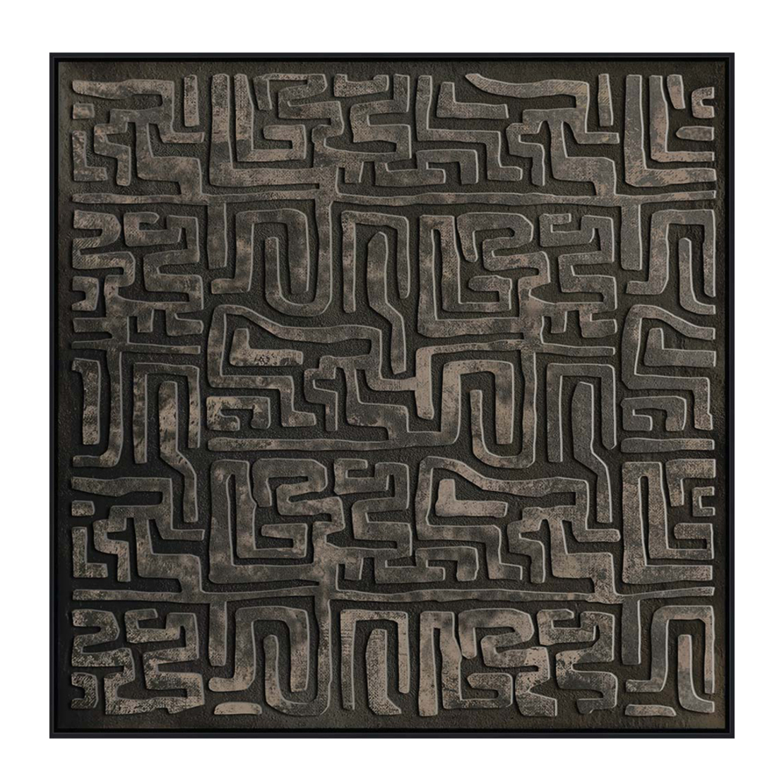 MESS PAINTING CANVAS BLACK PURO WOOD FRAME BLACK 1