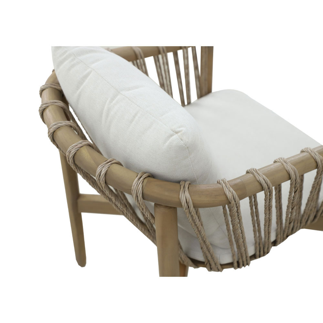 CORDA CHAIR CUSHION WOOD ACACIA NATURAL WHITE 63,5