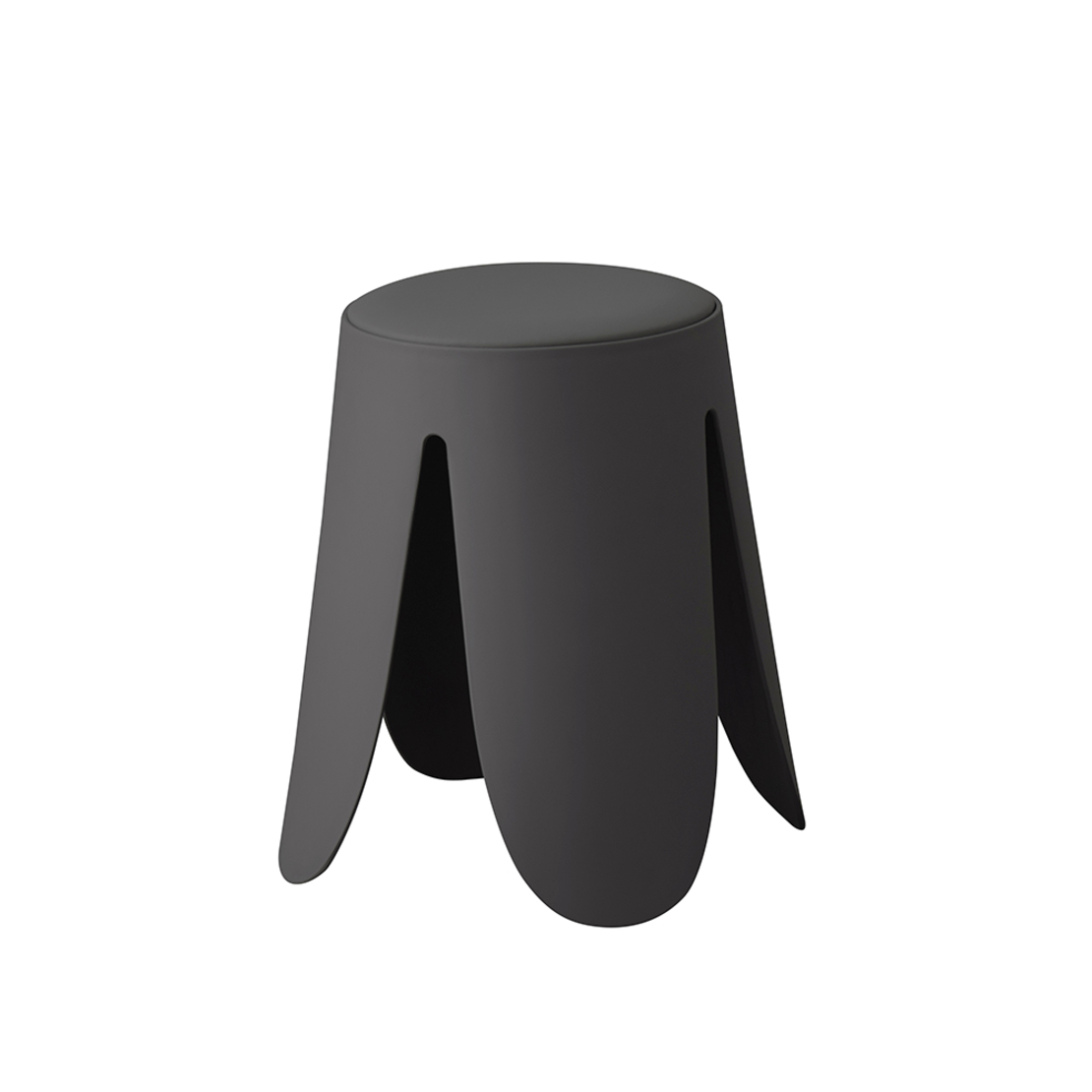 TULIP STOOL PP BLACK FABRIC PRC