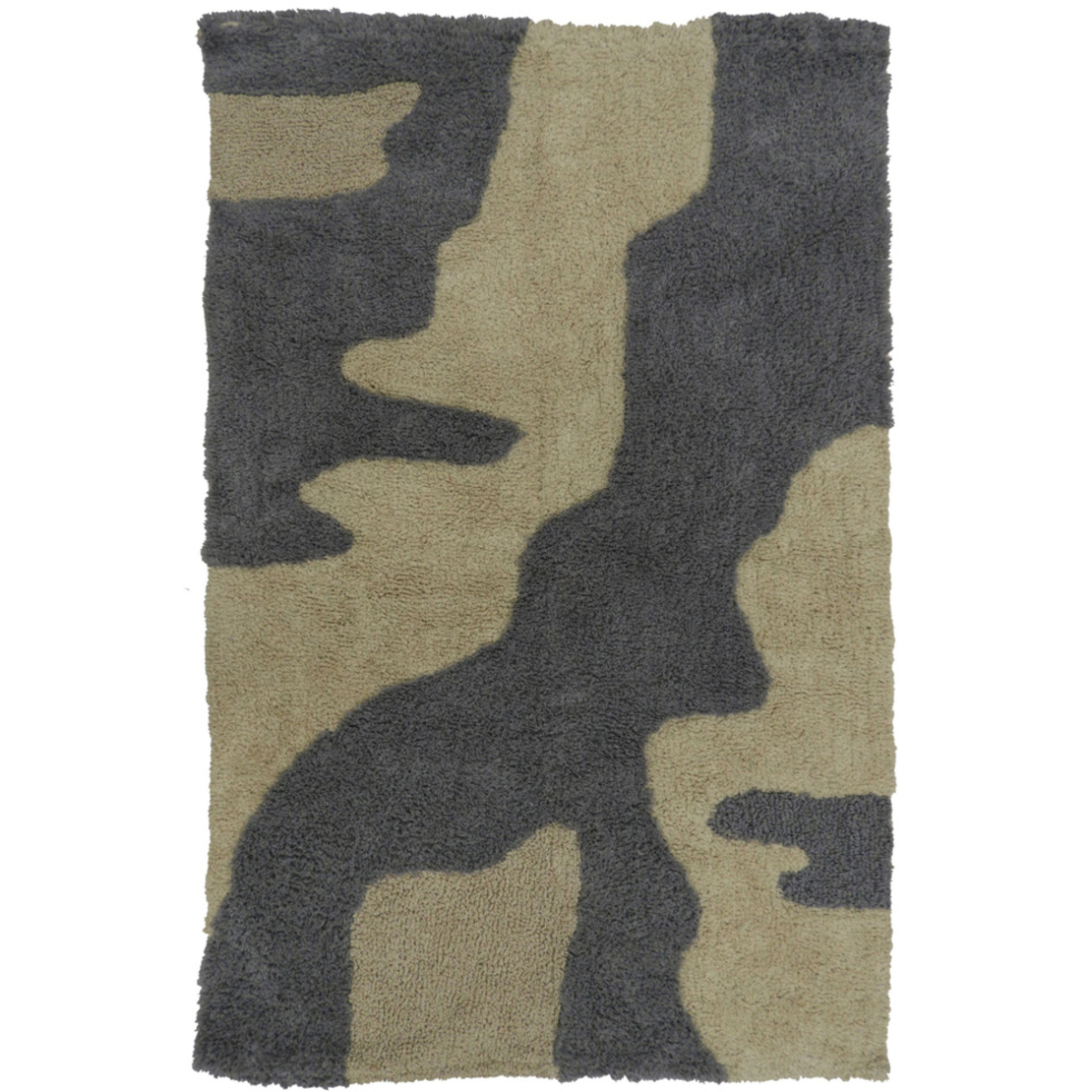 RIVER CARPET COTTON BEIGE GREY 60x90cm IN