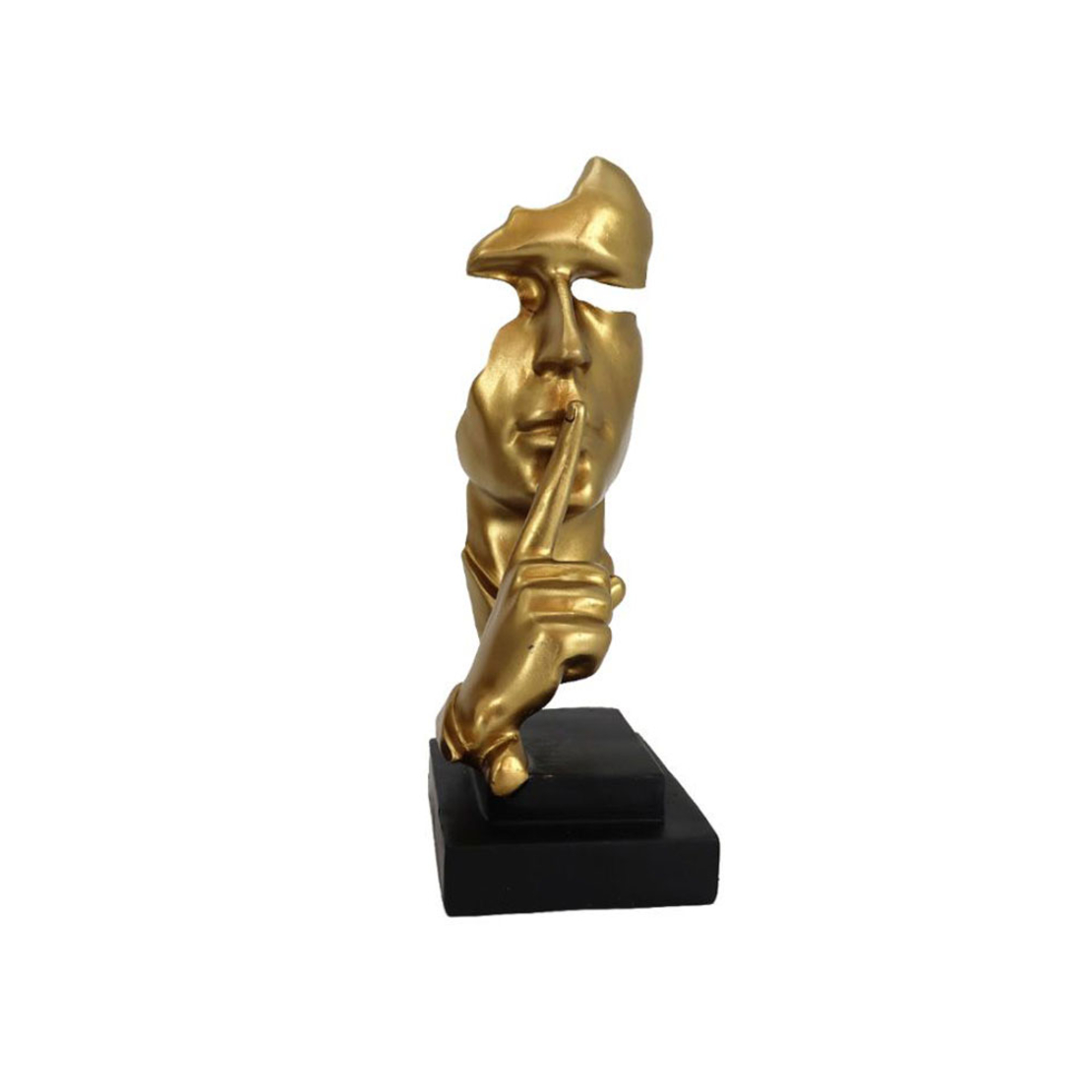 SILENT GOLD DECO SET 2PCS POLYRESIN GOLD BLACK 28,