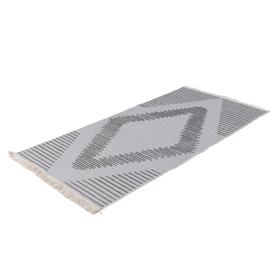 SIGHT CARPET FABRIC BLACK GREY 80x170xH1cm TR