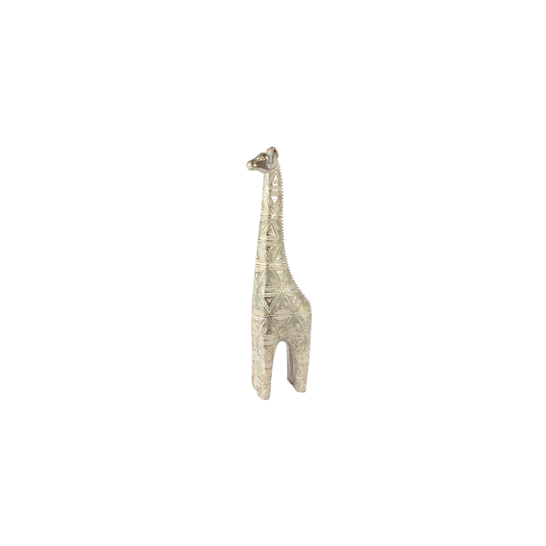 TOGO DECO GIRAFFE POLYRESIN SILVER ANTIQUE WHITE 9