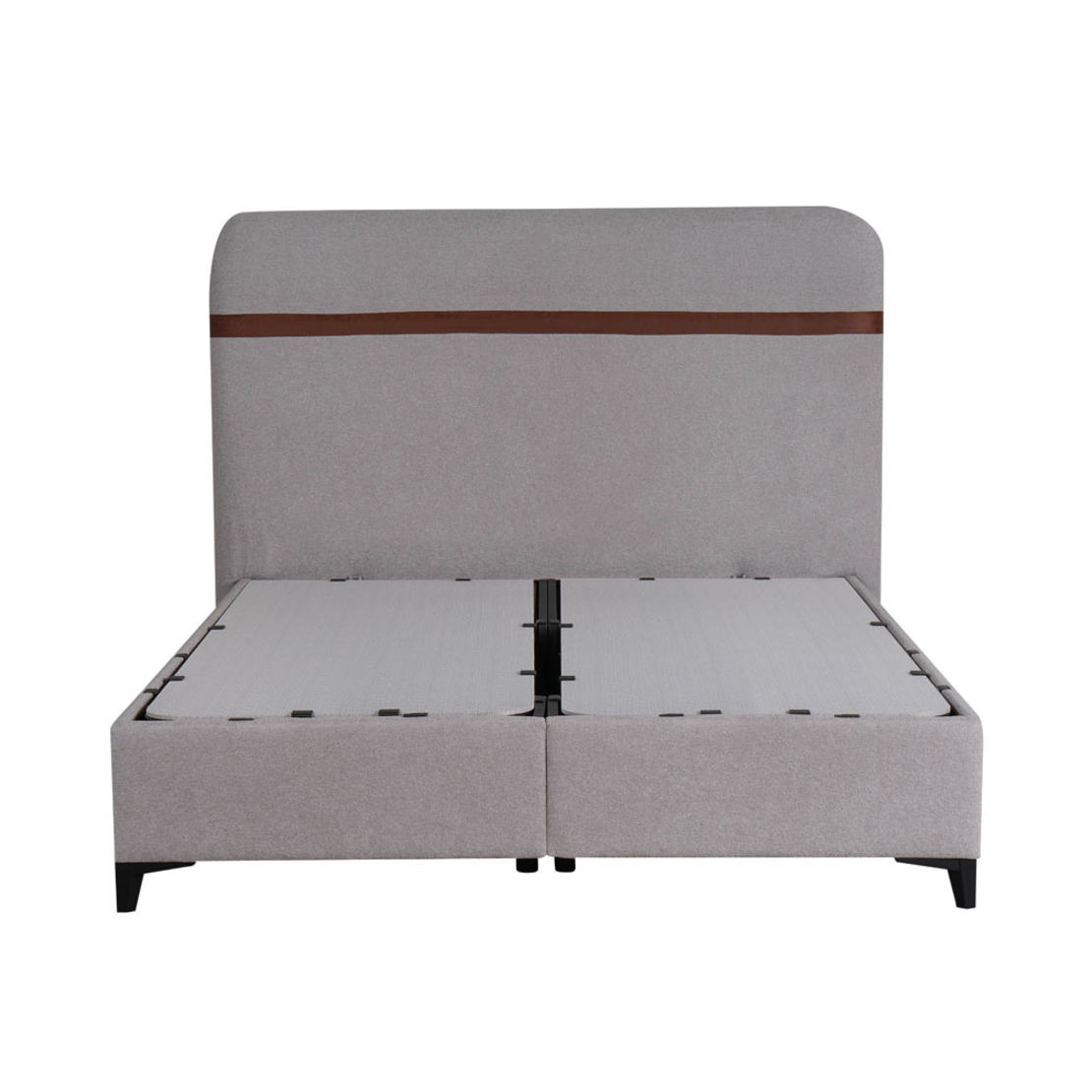 LINEA BED WITH STORAGE (FOR MATTRESS 160x200cm) FABRIC BEIGE 07-957 BROWN 27-902 E1 TR