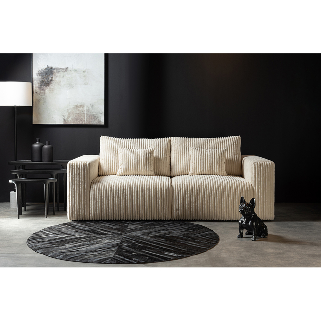 BULLET SOFA 3SEAT EASY CLEAN FABRIC OFF WHITE E1 EU