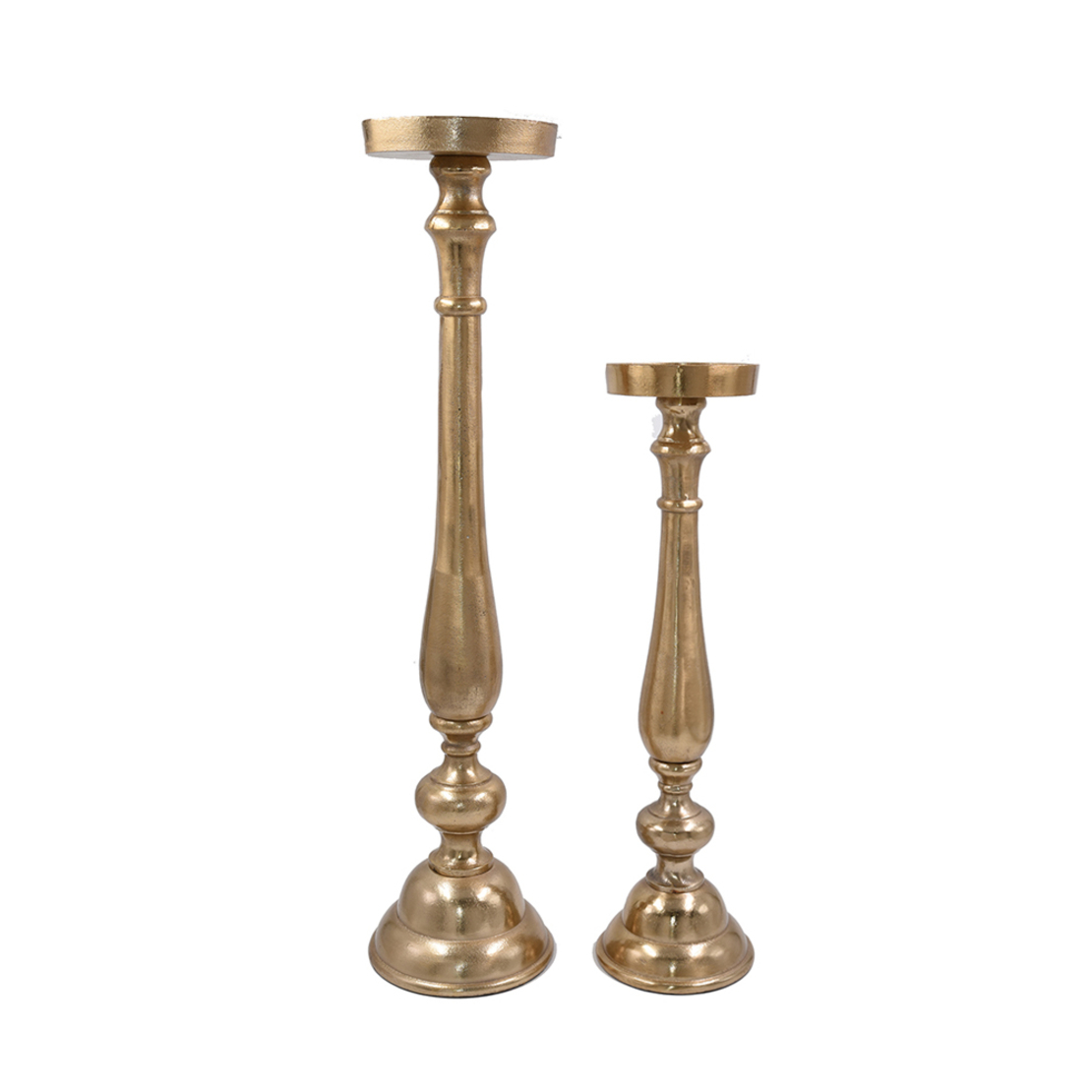 IONAS CANDLE HOLDER ALUMINIUM GOLD 15x15xH55cm IN