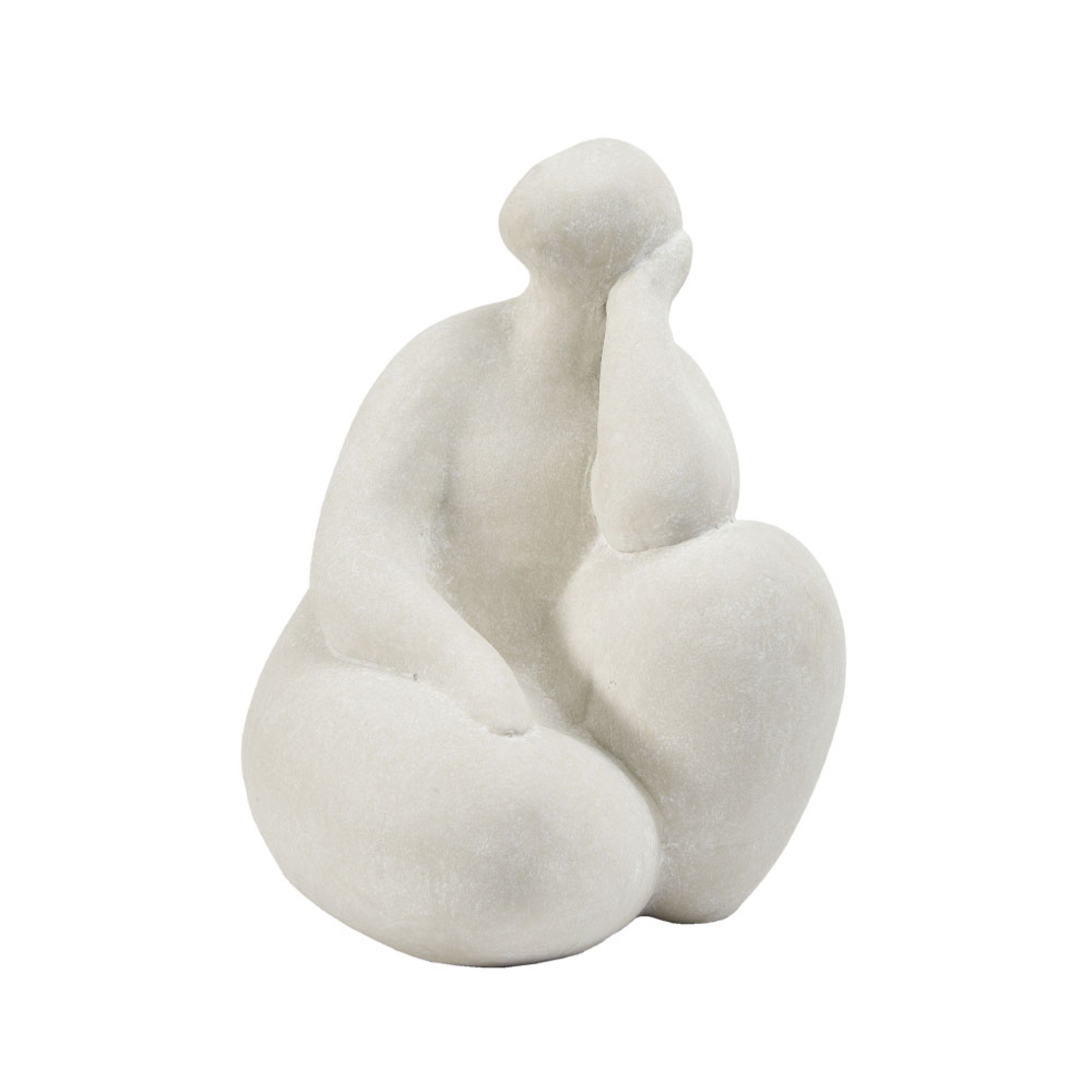 LIV DECO FIGURE TERRACOTTA WHITE 29x27,7xH36,4cm P