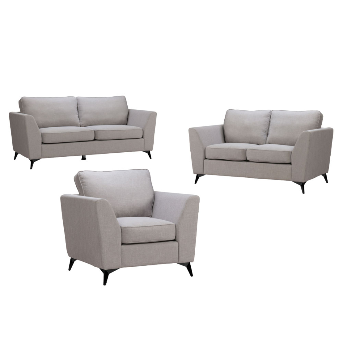 BOEL SOFA 3SEAT EASY CLEAN FABRIC GREY E1 EU