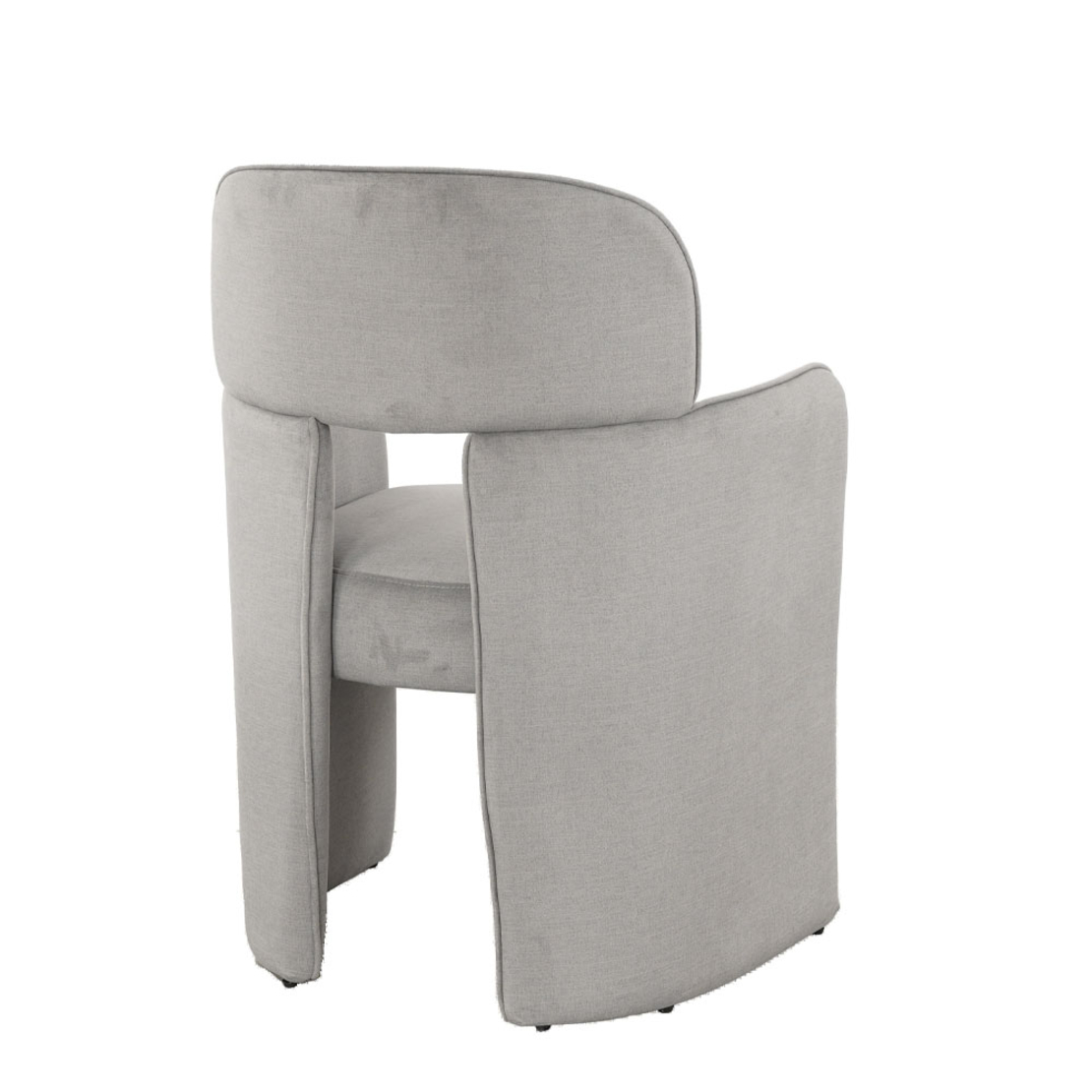 VANITY ARMCHAIR FABRIC GREY METAL E1 PRC