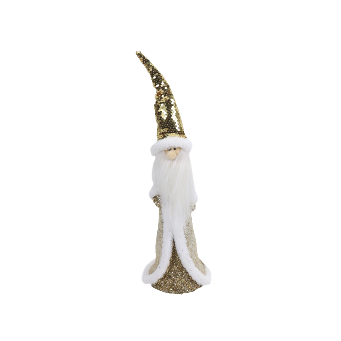 XMAS SANTA BLOOM GOLD 1 POLYFOAM WHITE GOLD 15x14x