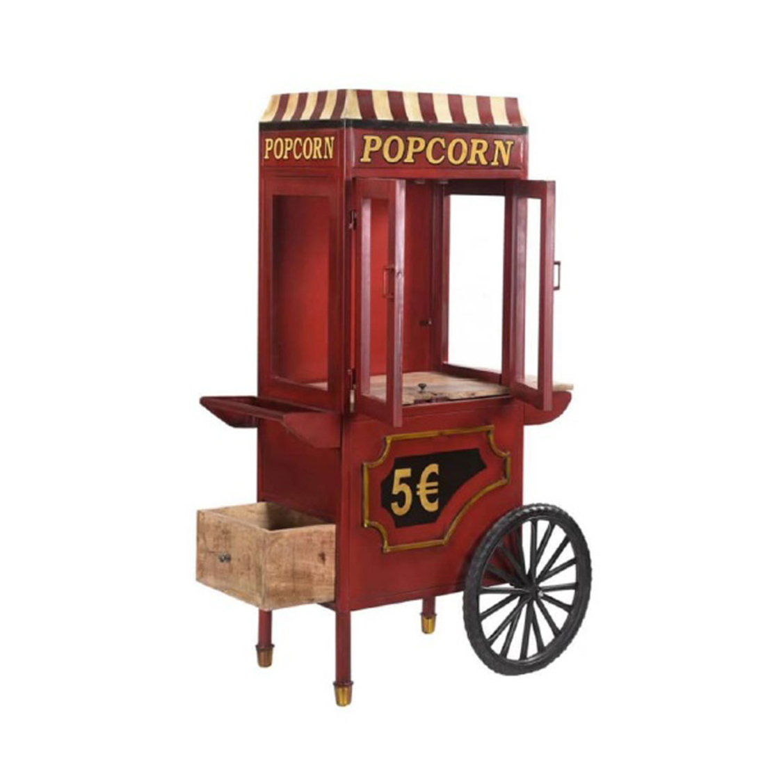POP CORN CONSOLE METAL RED CREAM YELLOW 64x46xH160cm IN