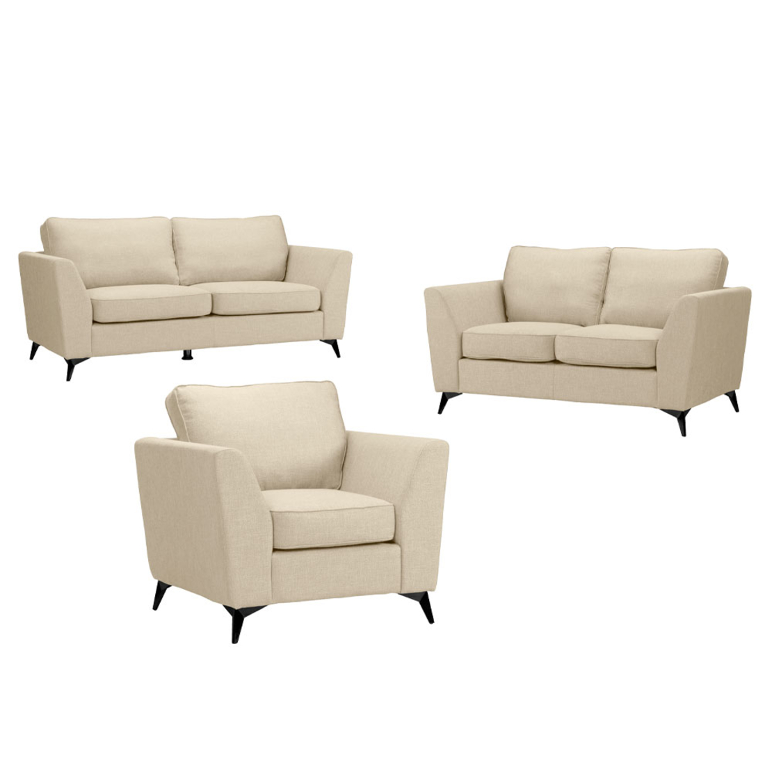 BOEL SOFA 3SEAT EASY CLEAN FABRIC BEIGE E1 EU
