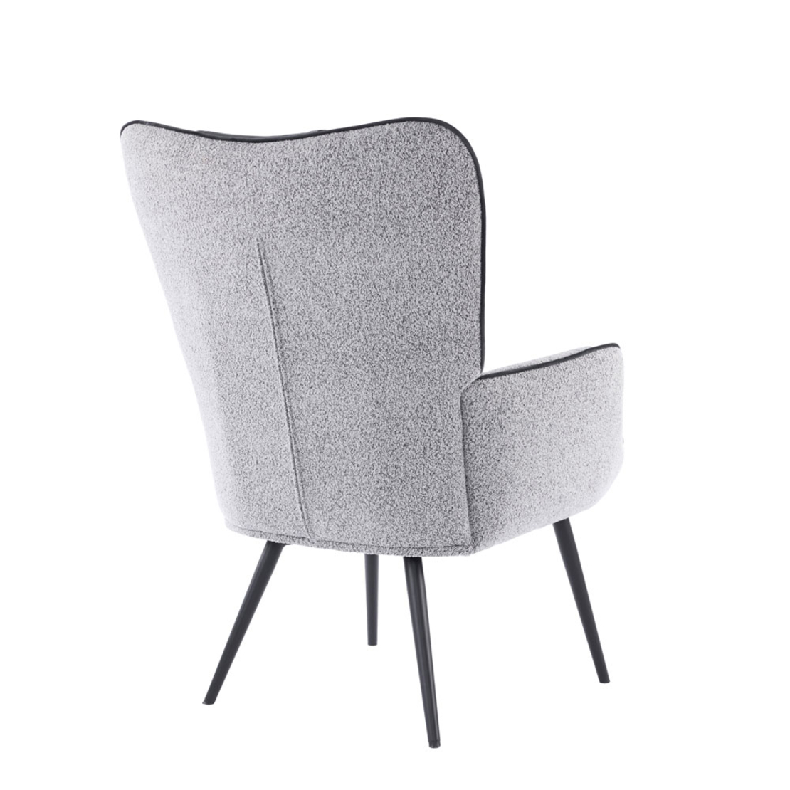 MANIFEST ARMCHAIR FABRIC GREY METAL BLACK PRC