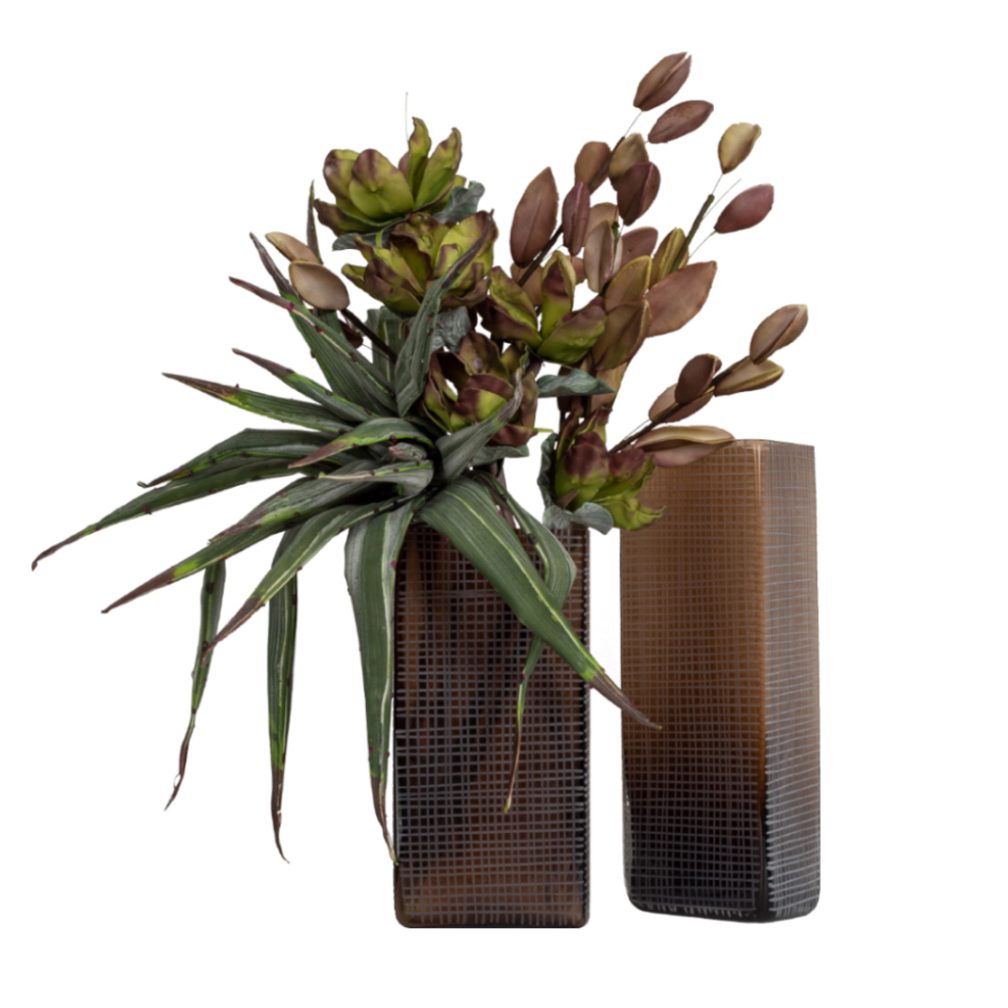GRAVIR HONEY VASE GLASS BROWN 15,5x11,5xH43,5cm PR