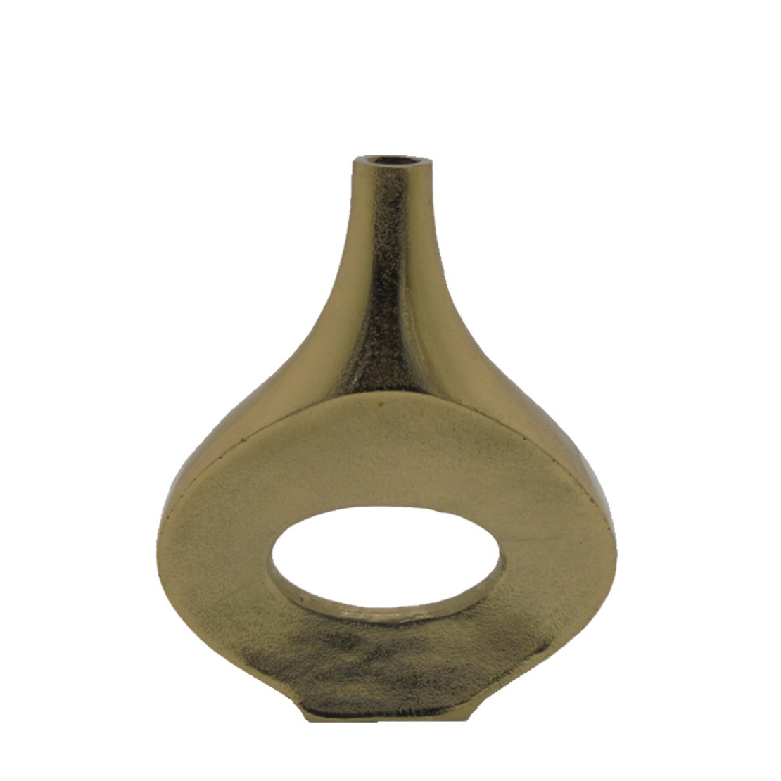 ADEL OVAL VASE ALUMINIUM GOLD 21,5x5xH27,25cm IN
