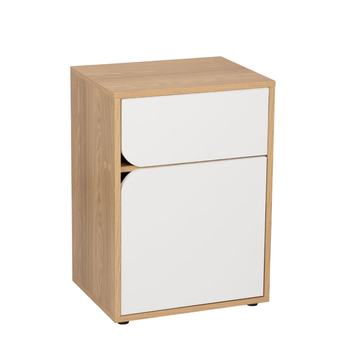 SMILE 2 NIGHTSTAND CHIPBOARD WITH MELAMINE CARTA SONOMA CHIPBOARD WITH MELAMINE CARTA WHITE E1