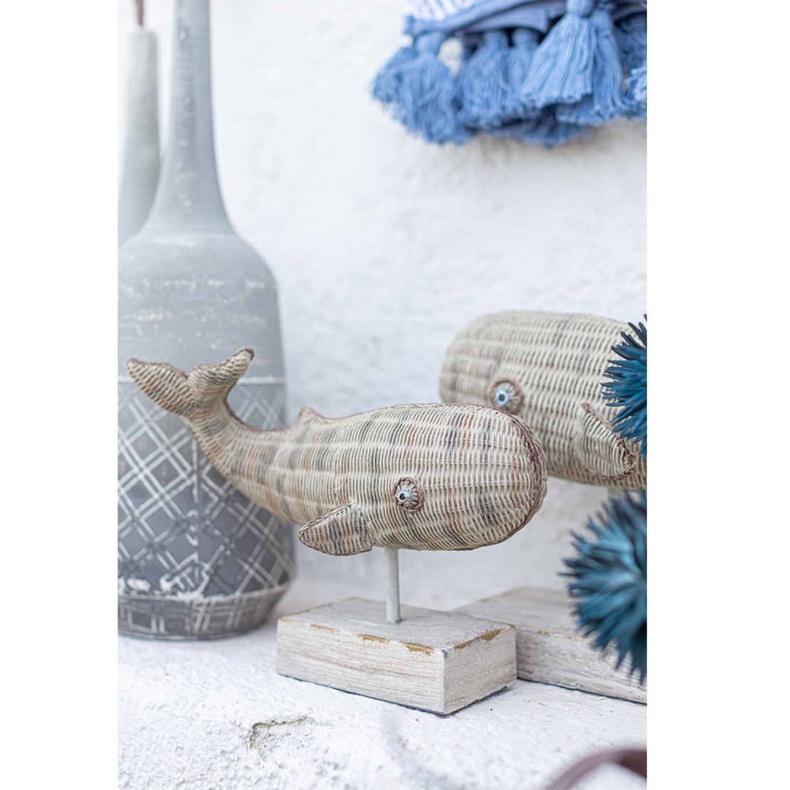 JE VEUX DECO WHALE POLYRESIN BROWN 34,5x16,5xH27cm
