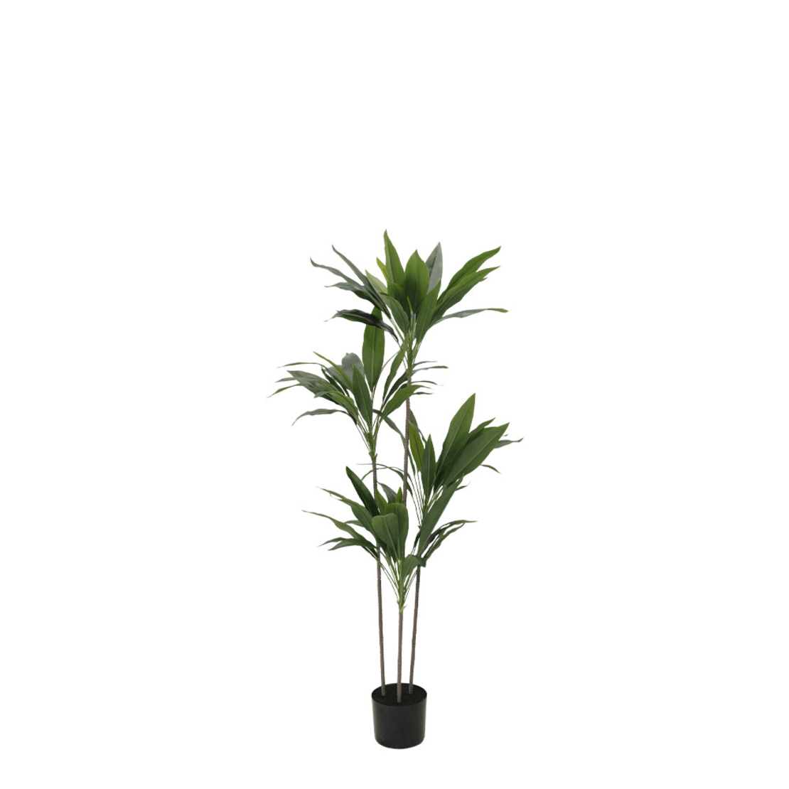 VELVET TREE ARTIFICIAL PLANT IN POT GREEN BLACK H1