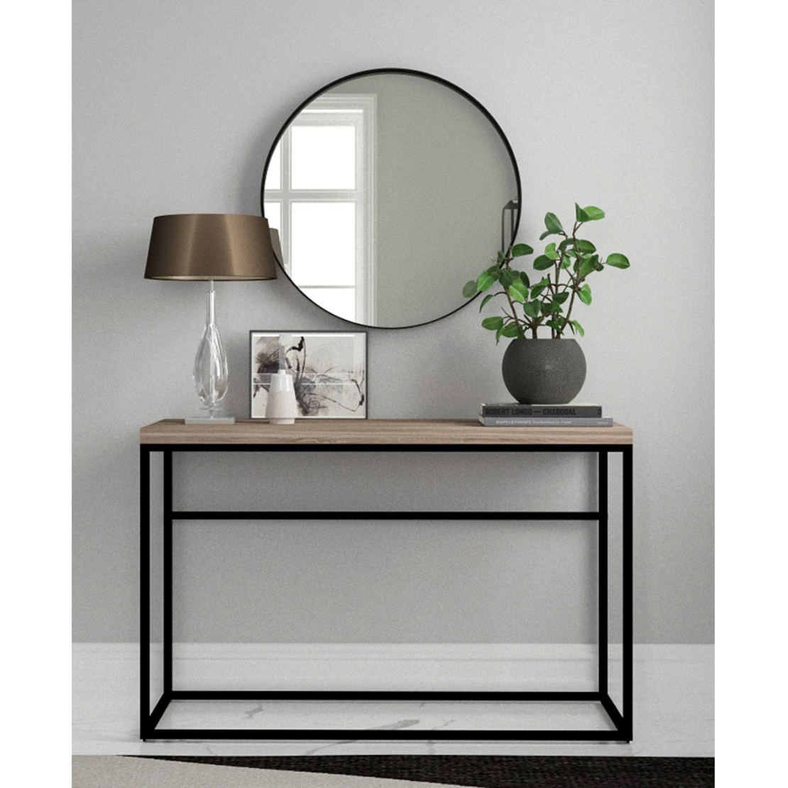 ALE CONSOLE HONEYCOMB SONOMA BLACK 120x39xH77cm E1 PRC