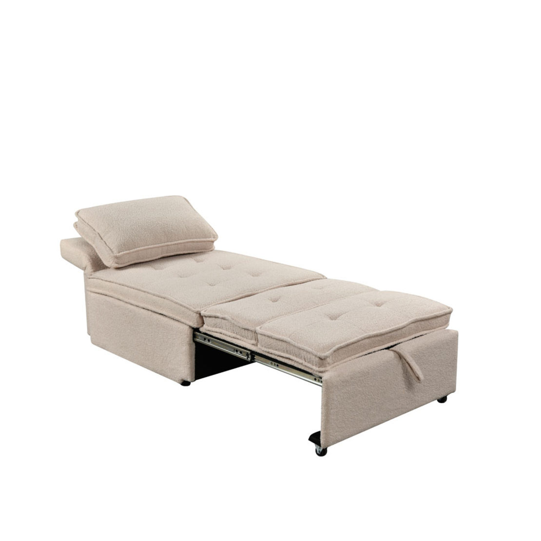 SLEEP ARMCHAIR BED FABRIC OFF WHITE FABRIC E1