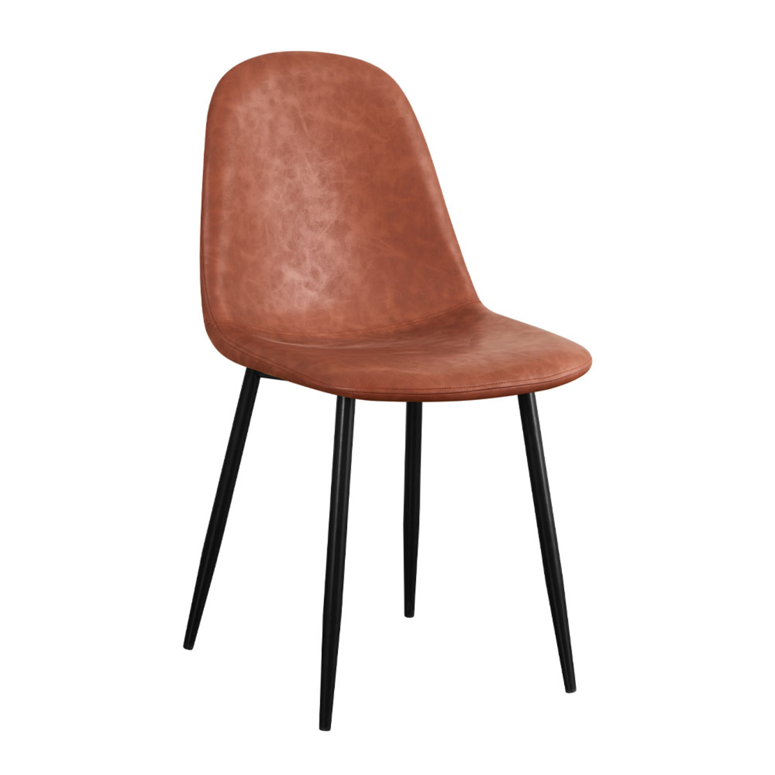 CLASSIC CHAIR FABRIC COGNAC METAL BLACK PRC