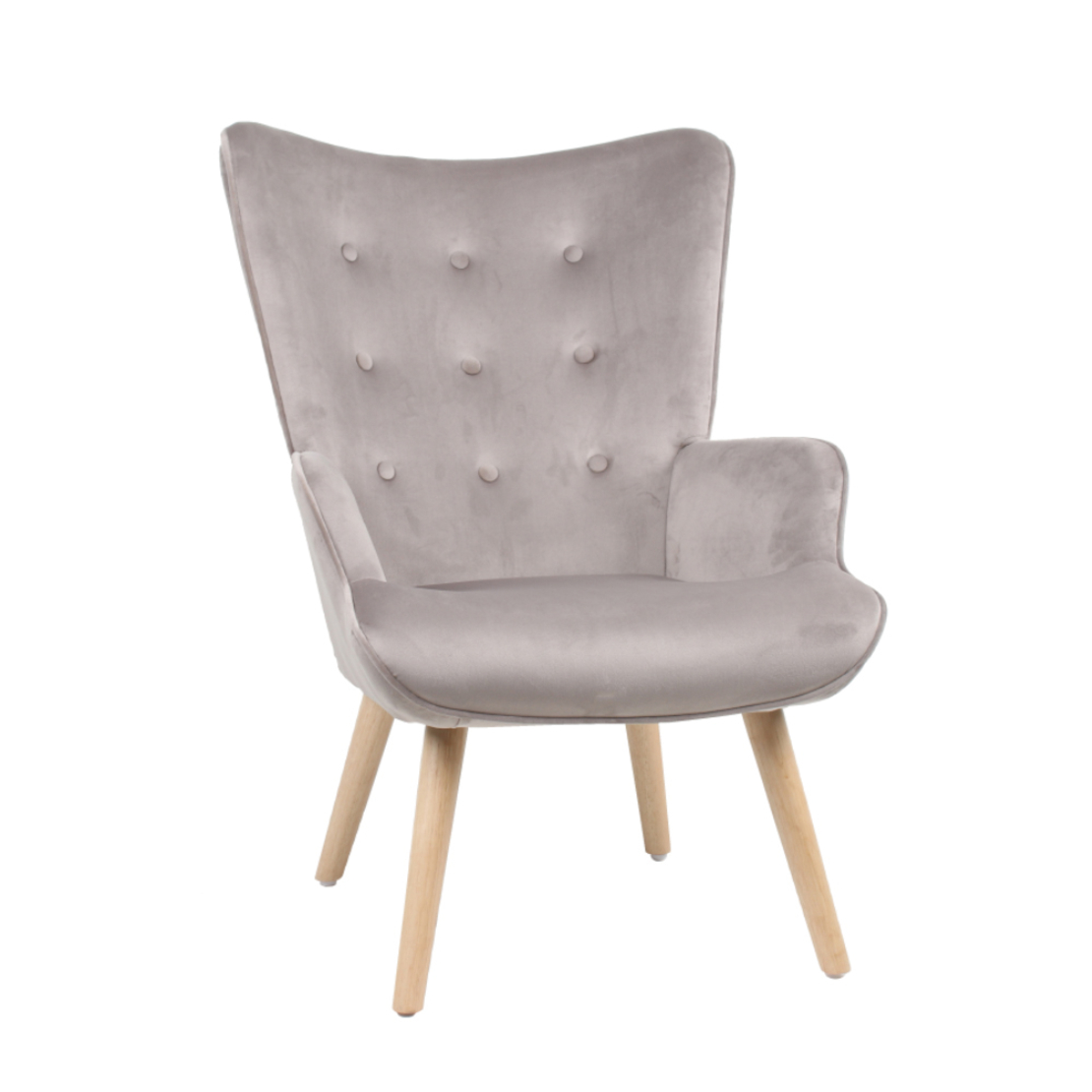AMICA ARMCHAIR FABRIC BEIGE WOOD NATURAL E1 PRC