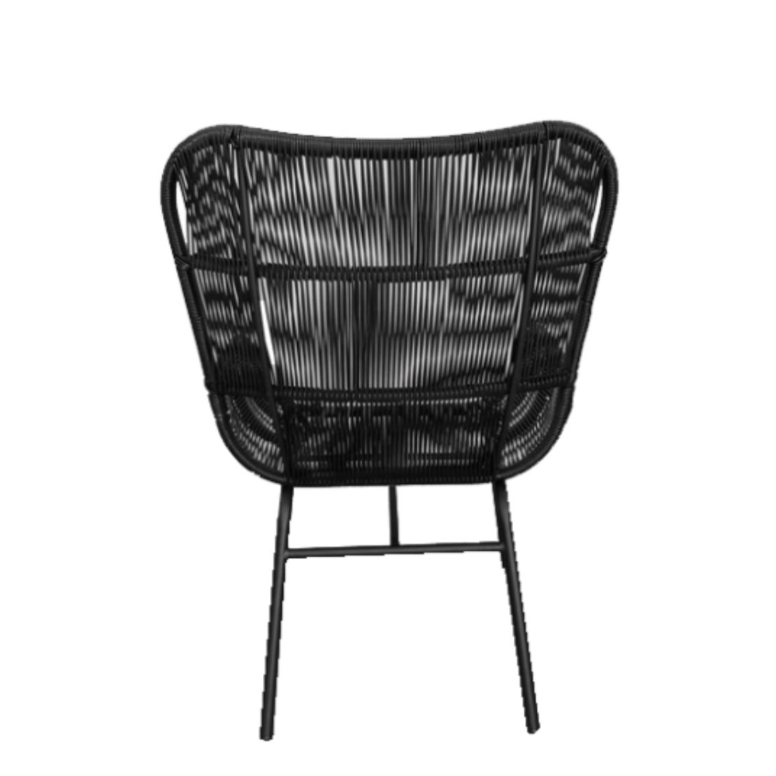 NERA ARMCHAIR PE WOVEN BLACK BLACK 65x70xH94cm PRC