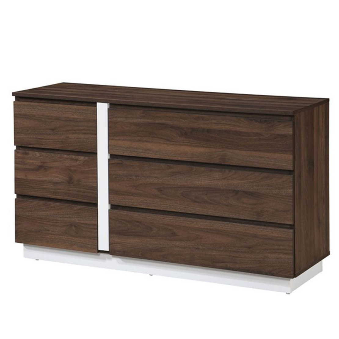 DOBLE PEDESTAL 3DRAWERS CHIPBOARD WITH MELAMINE CARTA WALNUT CHIPBOARD WITH MELAMINE CARTA WHITE E1
