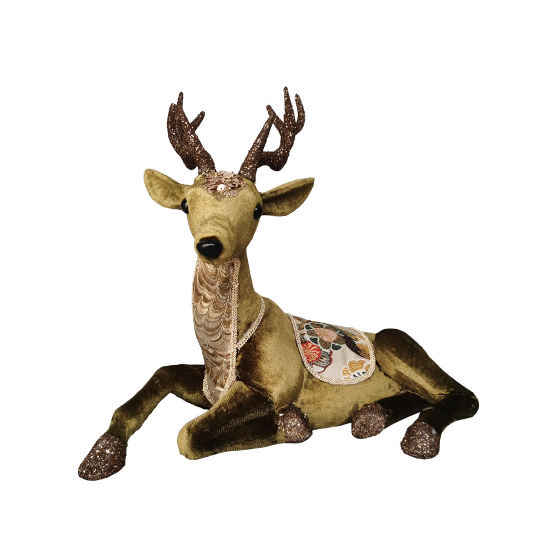 XMAS DASHER BROCADE A REINDEER MULTICOLOR PRC
