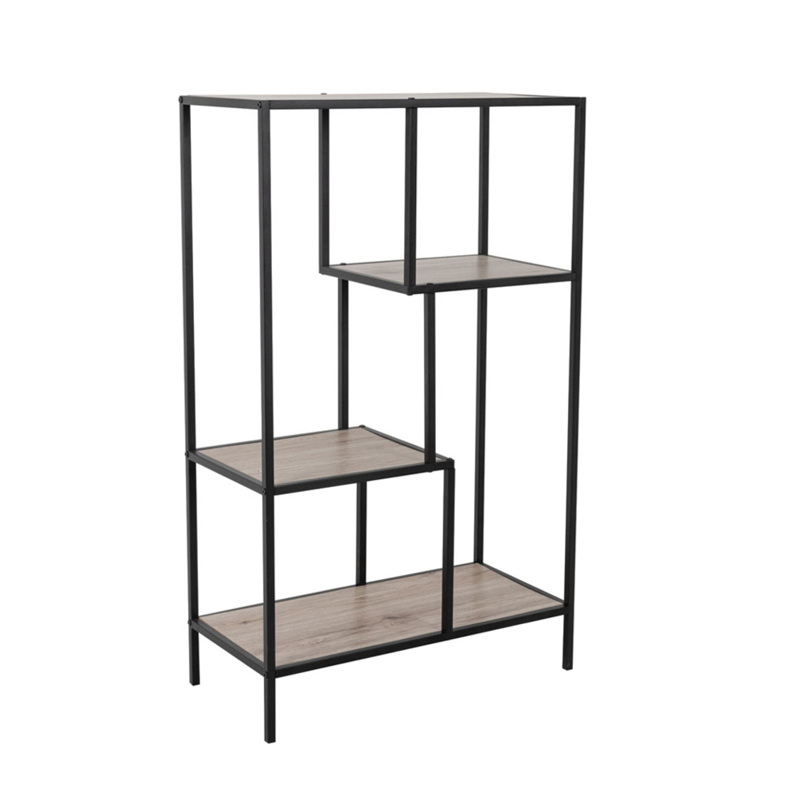 PLEGMA BOOKCASE MDF SONOMA BLACK 69x33xH113,5cm E1 PRC