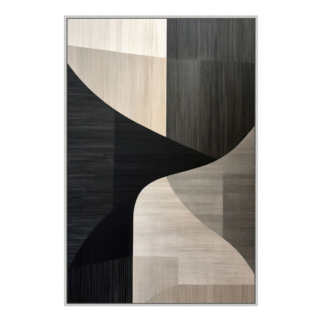 DEJA VU PAINTING CANVAS MULTICOLOR WOOD FRAME GREY