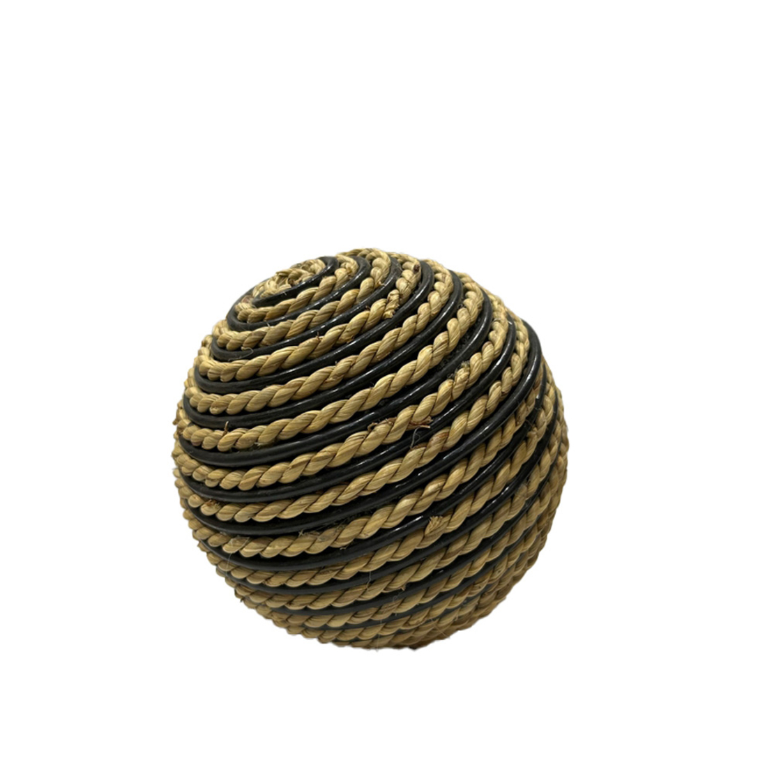 NUBIA DECO BALL PAPER ROPE BLACK NATURAL 15x15xH15