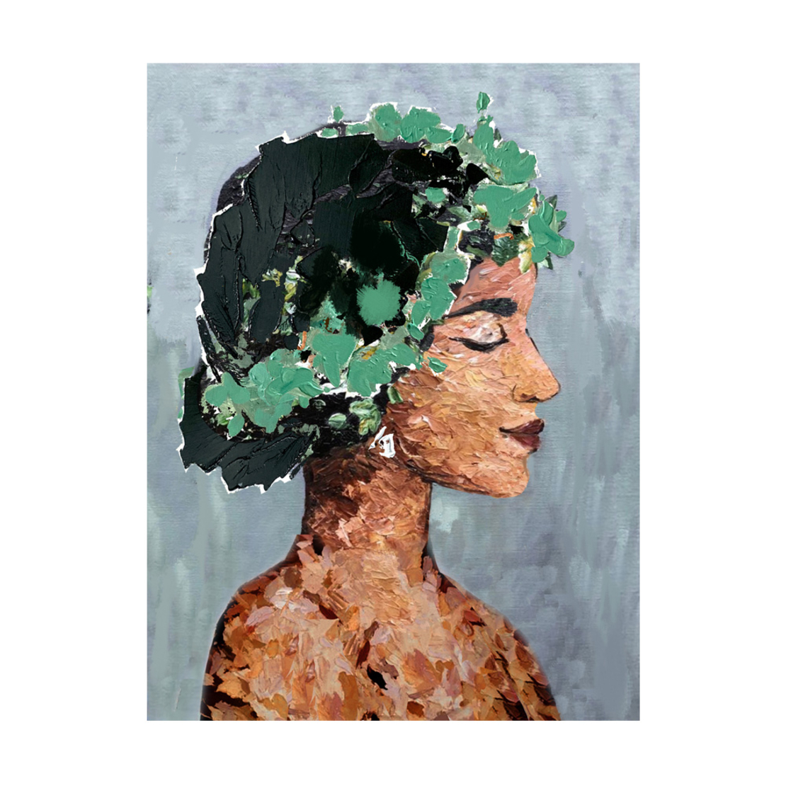 SPRING LADY 2 PAINTING CANVAS MULTICOLOR 60x80xH3,