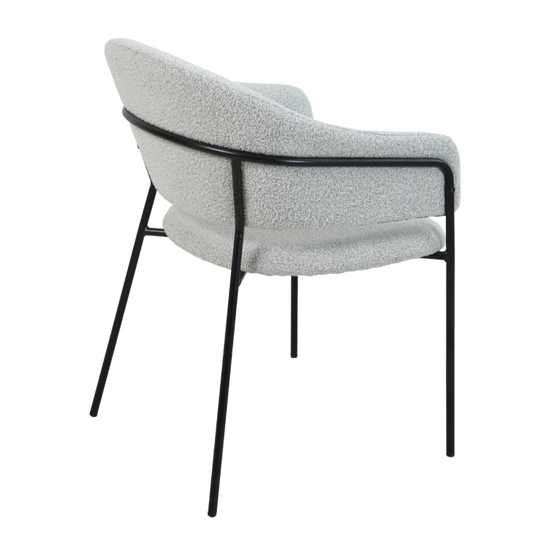 CONNECT CHAIR FABRIC WHITE METAL BLACK PRC