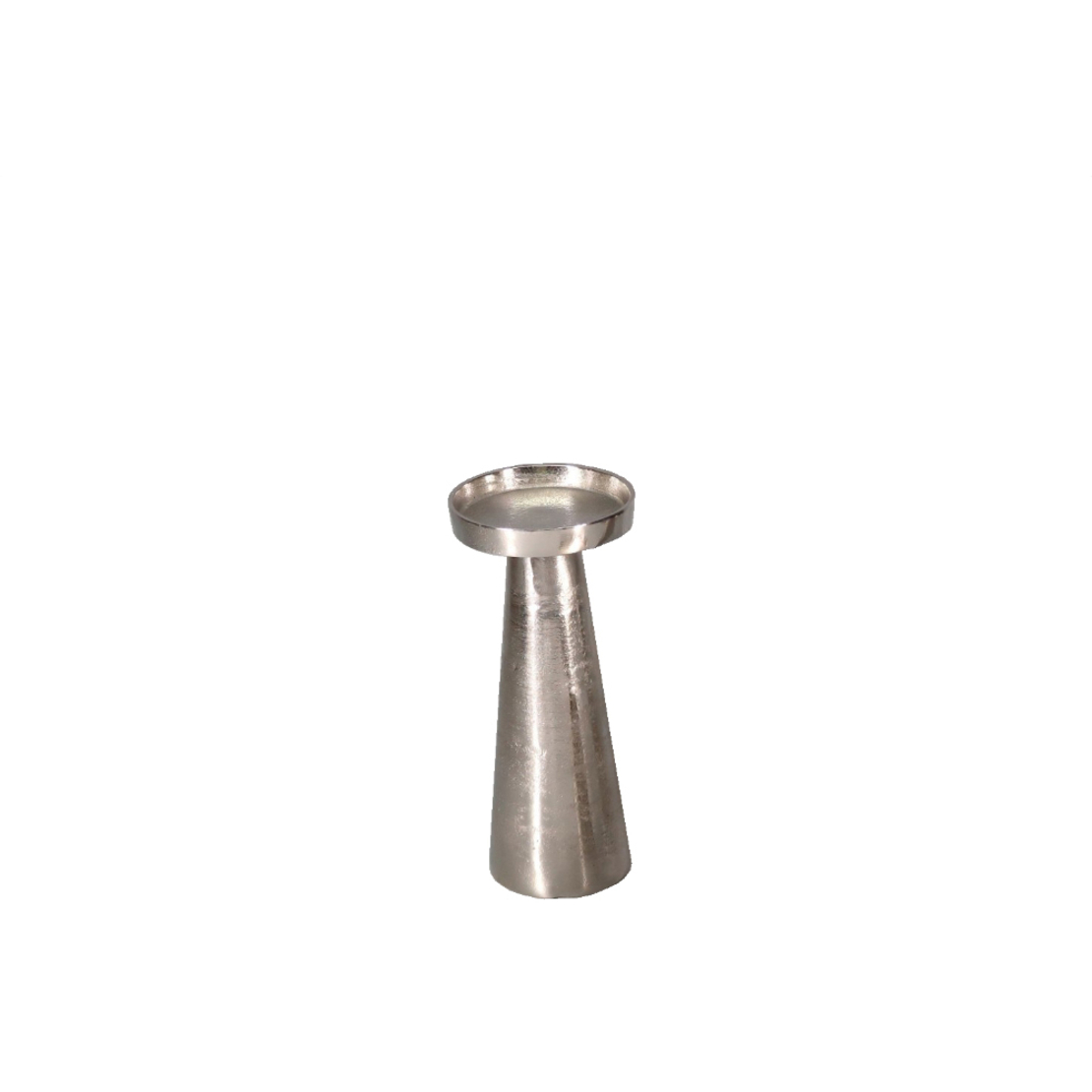 NAR CANDLE HOLDER ALUMINIUM SILVER D9,5xH21,5cm IN