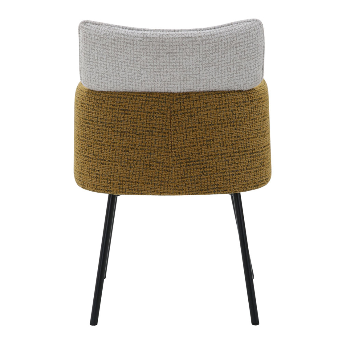 TAF CHAIR ARMCHAIR FABRIC BEIGE MUSTARD METAL BLACK E1 PRC