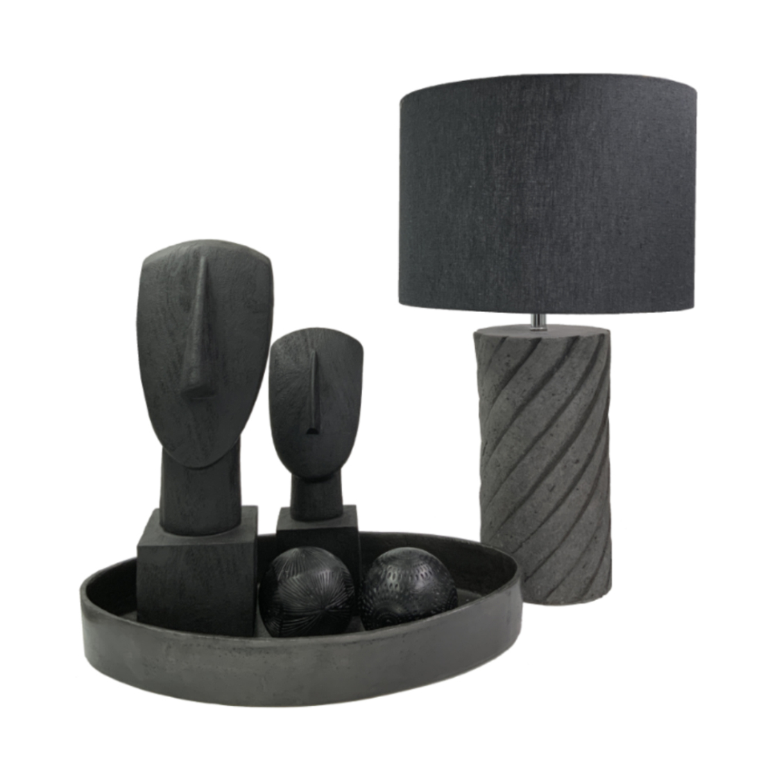 OKO TRAY ALUMINIUM GRAPHITE 47,5x29,5xH6cm IN