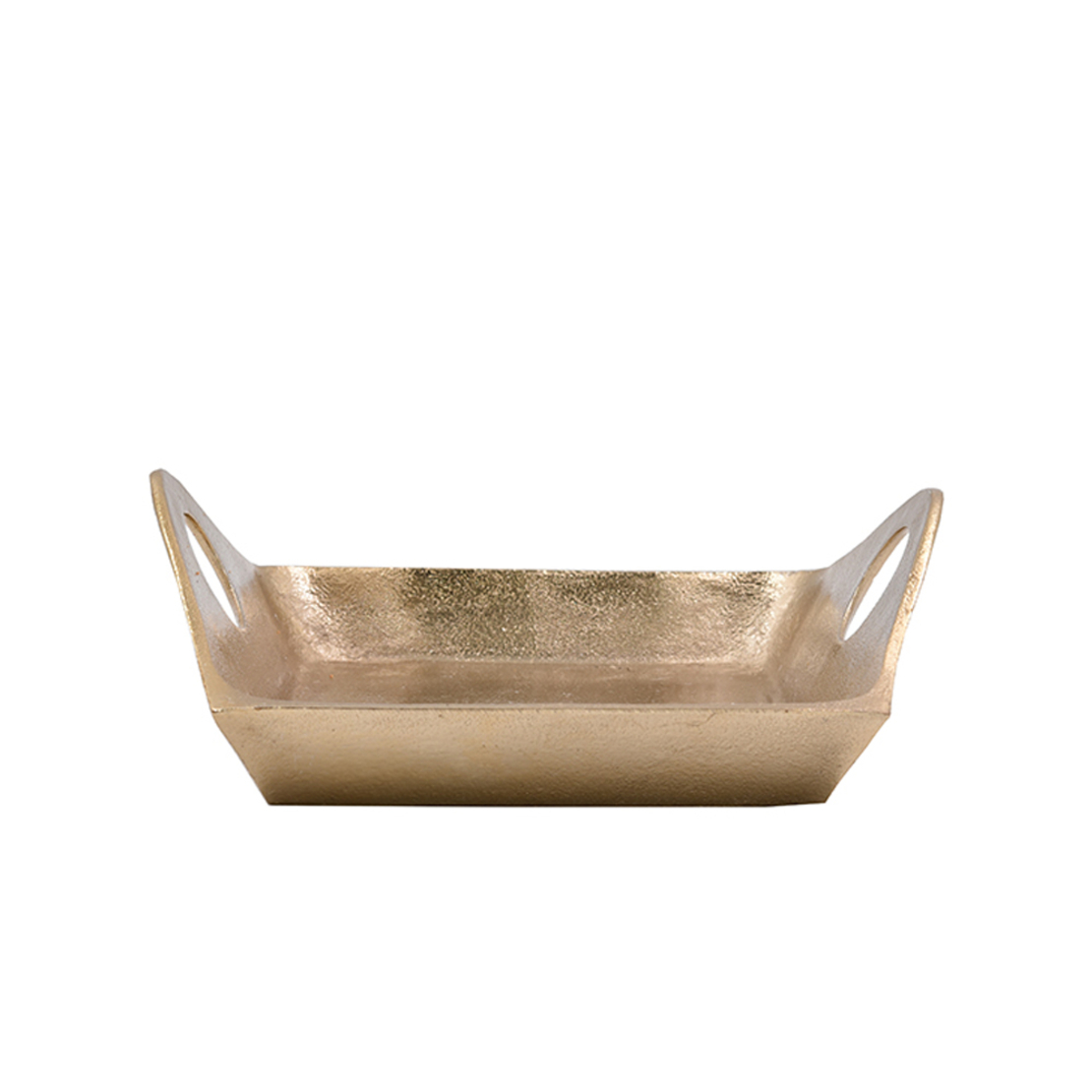 CARRE TRAY ALUMINIUM GOLD 27x24xH9cm IN
