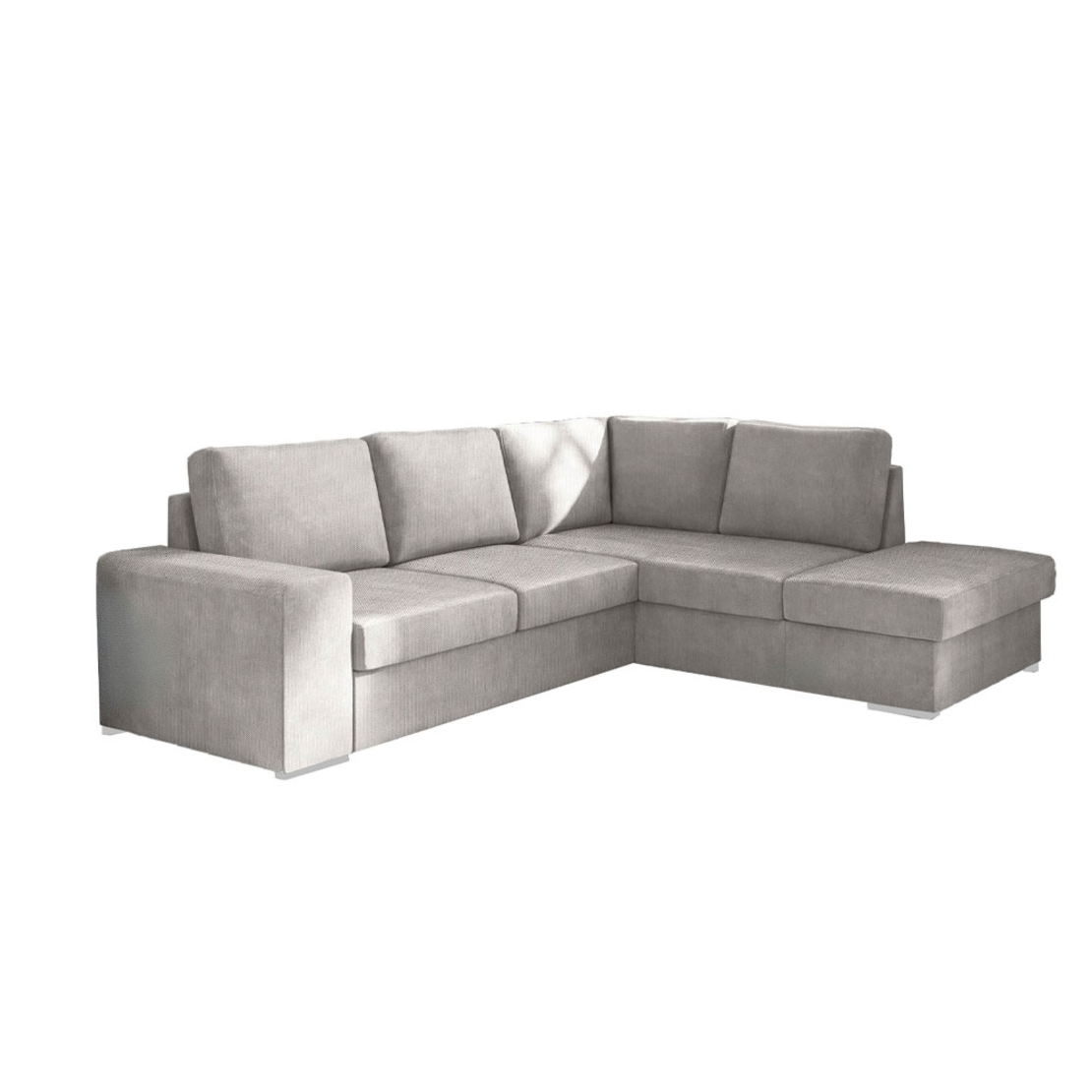 EDDI SOFA BED CORNER RIGHT EASY CLEAN FABRIC TAUPE E1 EU