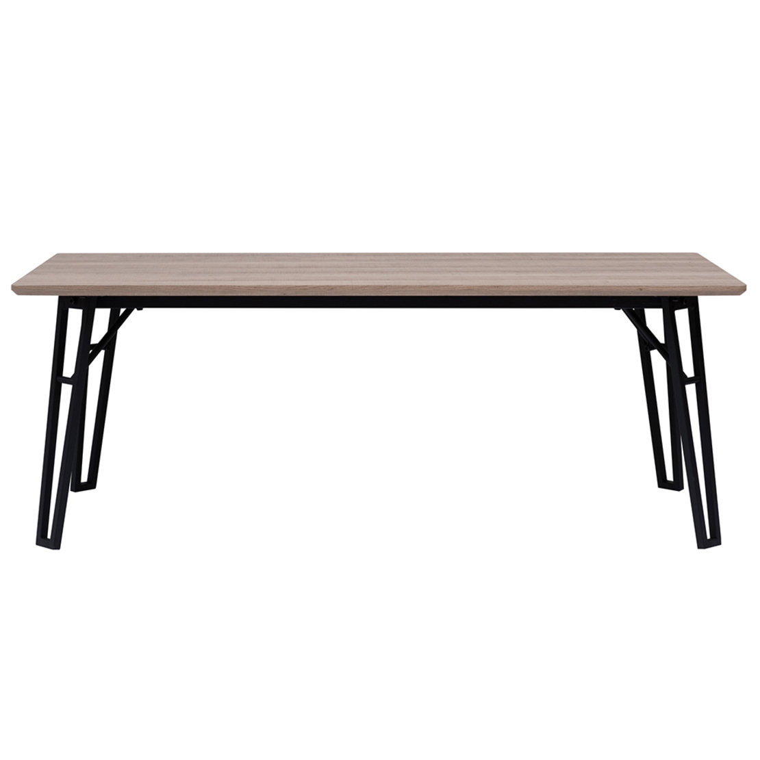 KAISER COFFEE TABLE CHIPBOARD WITH MELAMINE CARTA OAK LIGHT BLACK 120x60xH45cm E1 PRC