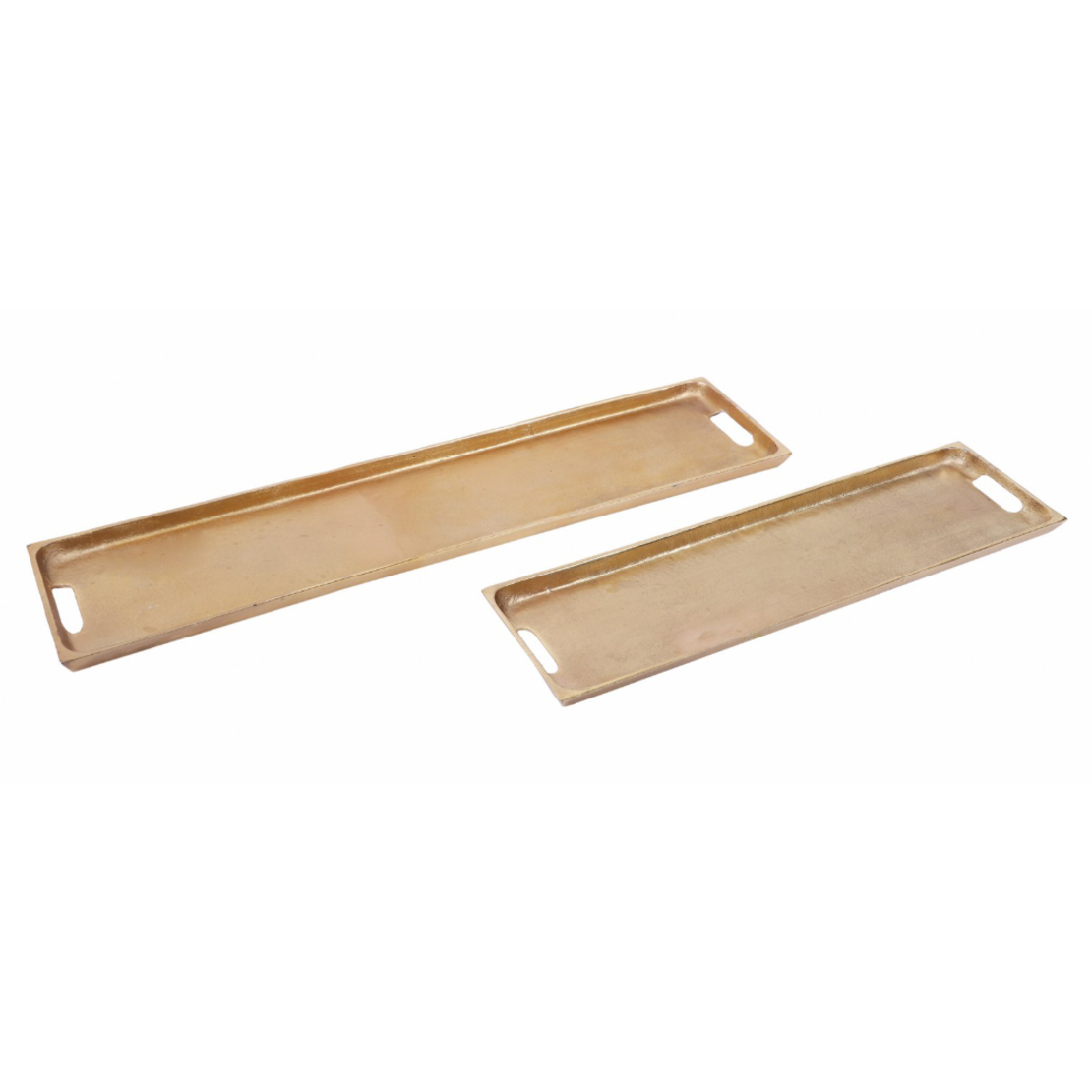 ZADIN TRAY WITH HANDLES ALUMINIUM GOLD 78x18xH5cm