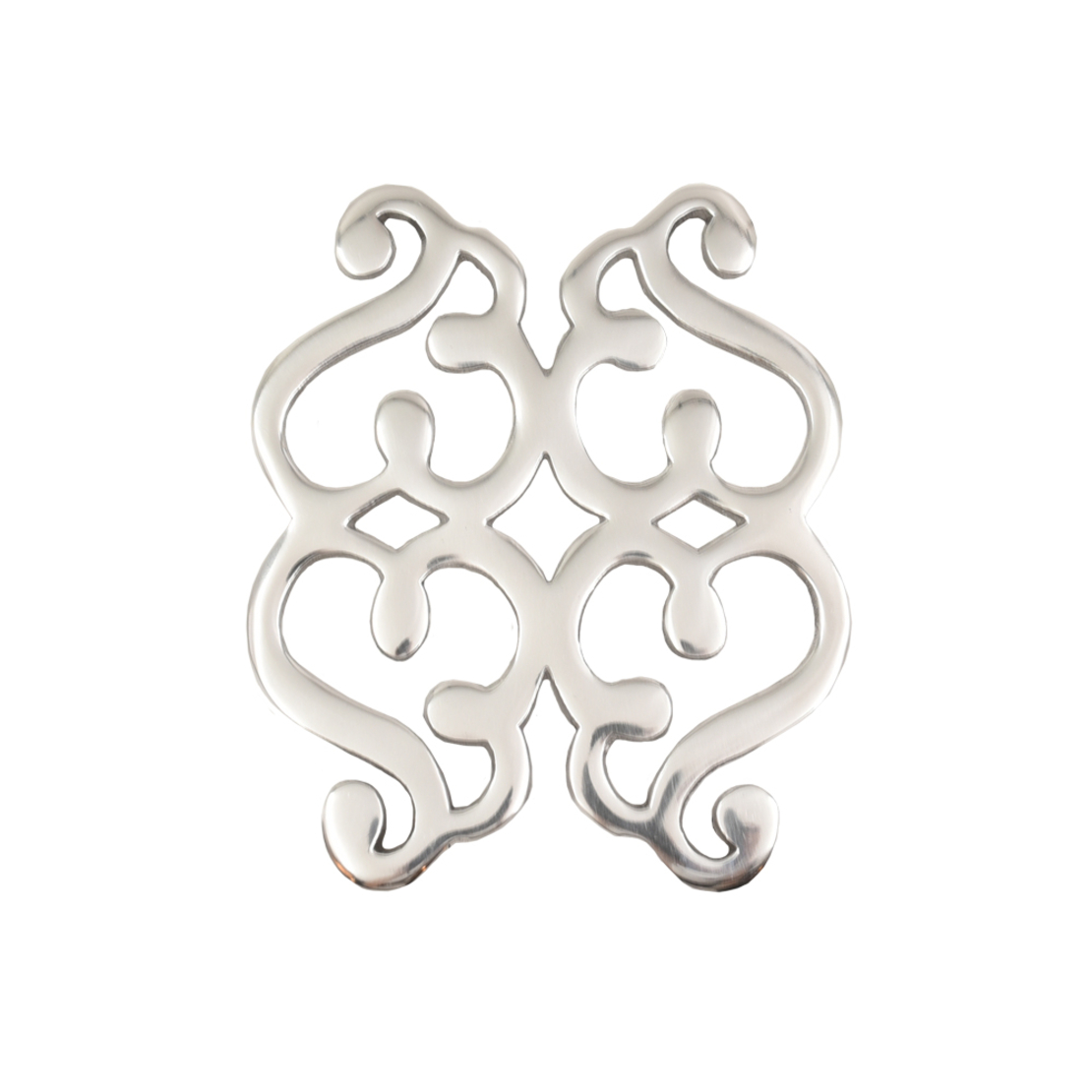 ORNATE COASTER ALUMINIUM SILVER 19x16 IN