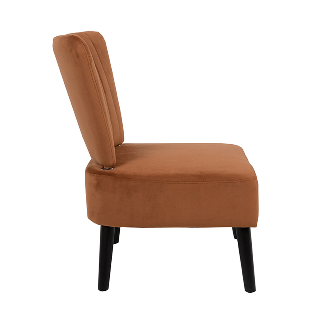 CULT ARMCHAIR FABRIC RUST RED WOOD RUBBERWOOD BLACK E1 PRC