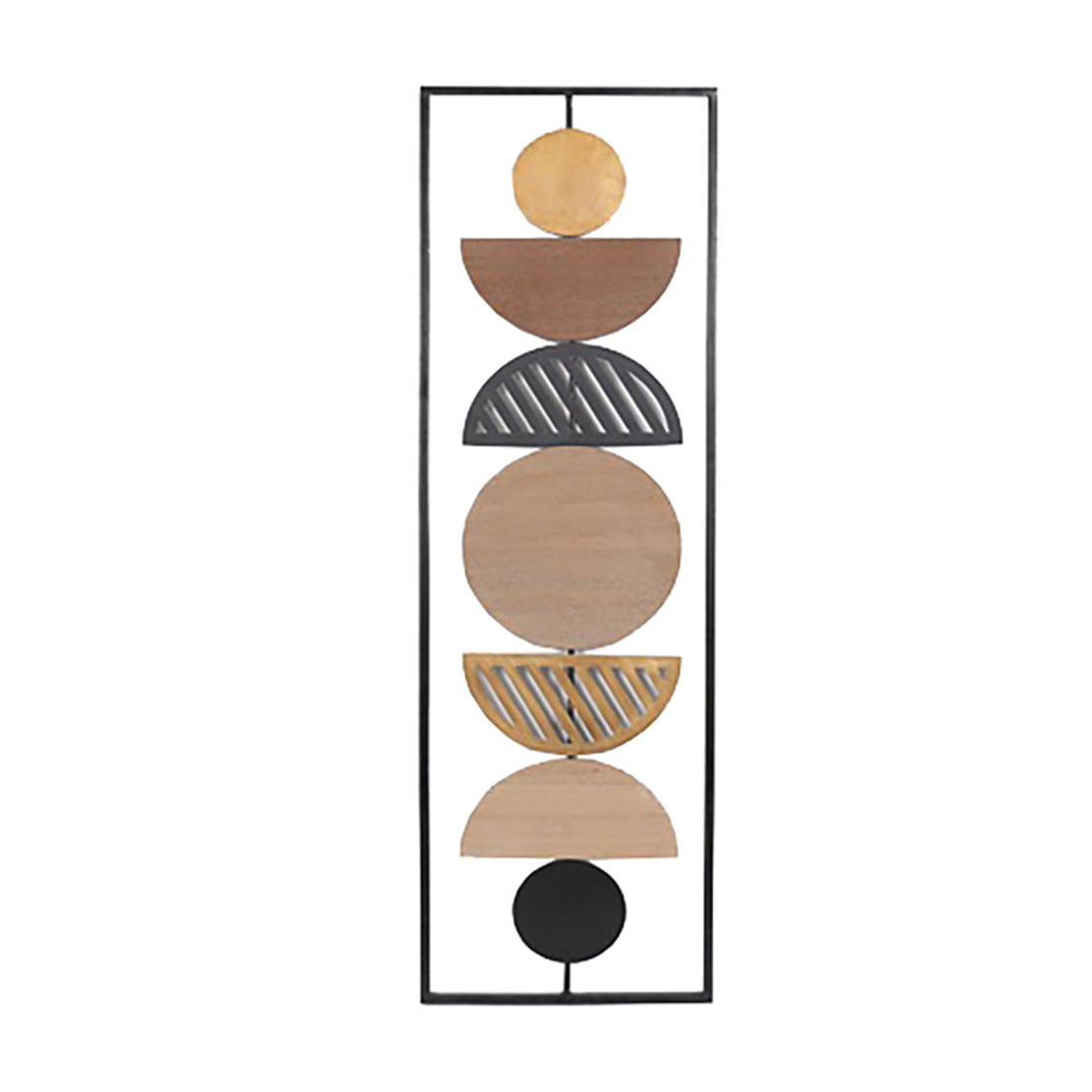 WABI SABI DECO WALL METAL NATURAL GREY BLACK 30x2x