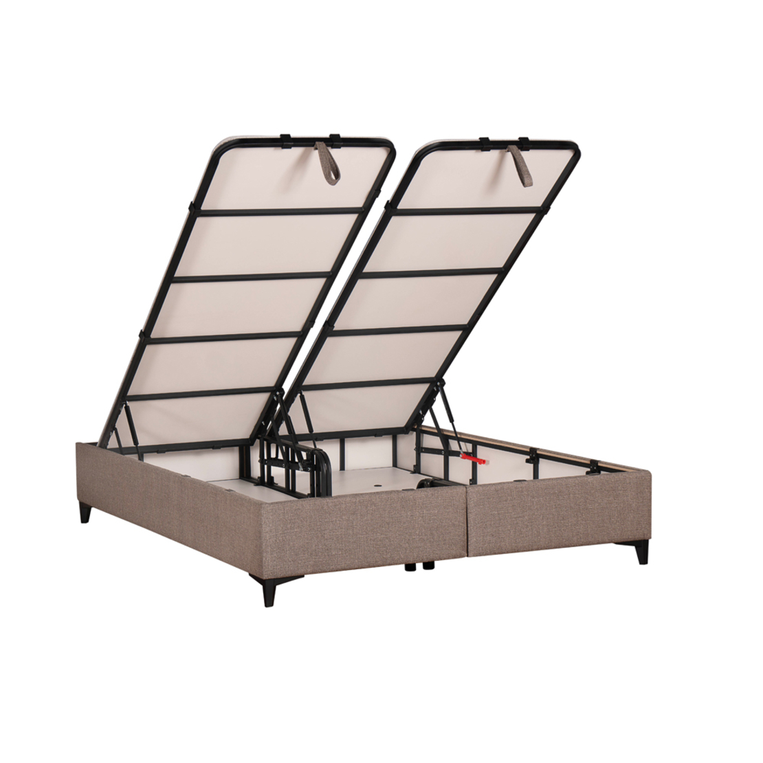INTERNO BEDBASE WITH STORAGE 160x200cm FABRIC GREY