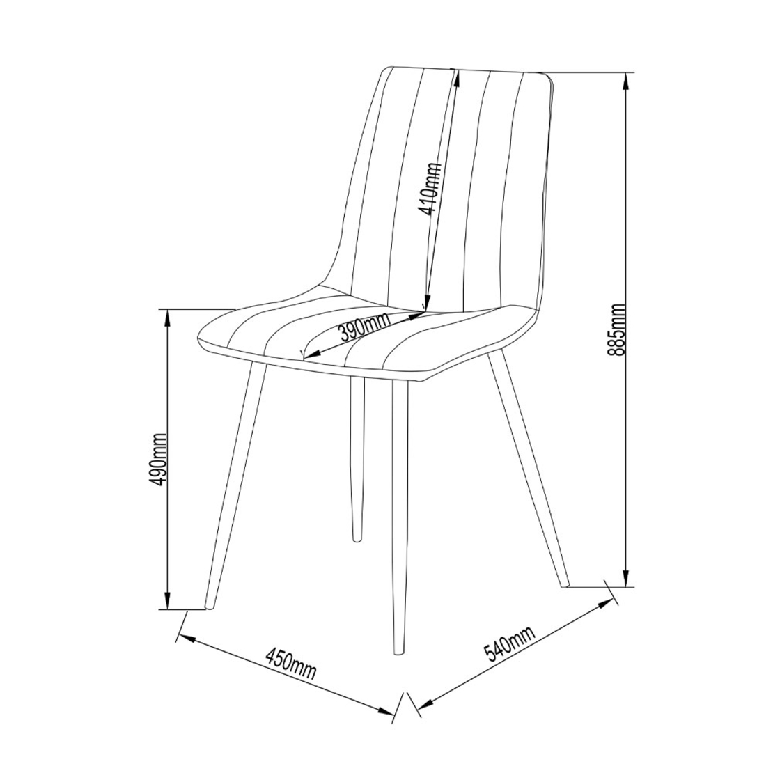 PRAGA CHAIR FABRIC MUSTARD METAL BLACK E1 PRC