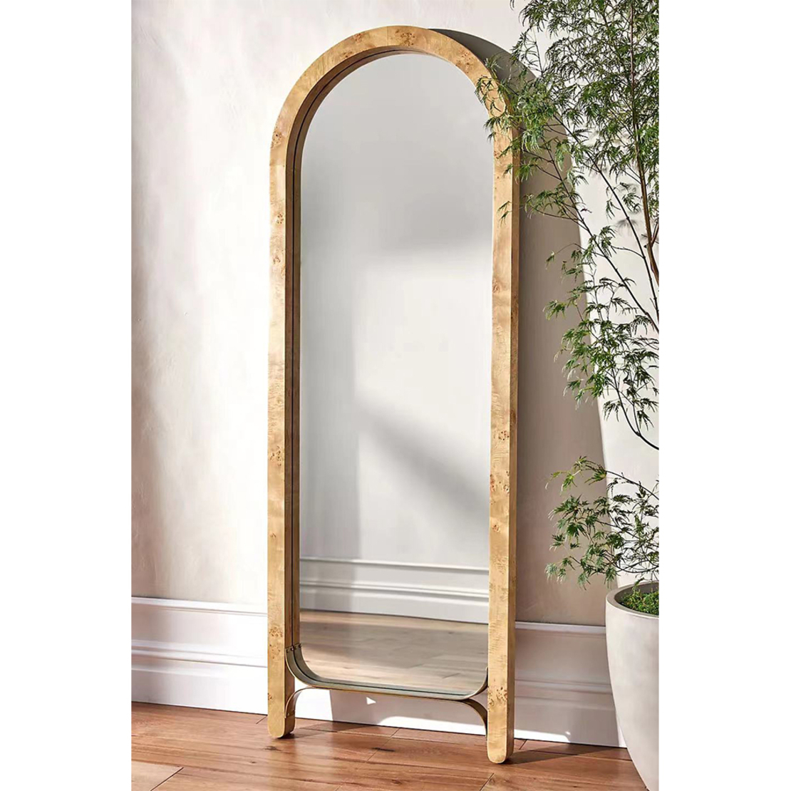 SPETSES MIRROR WOOD NATURAL 66xH182cm E1 PRC