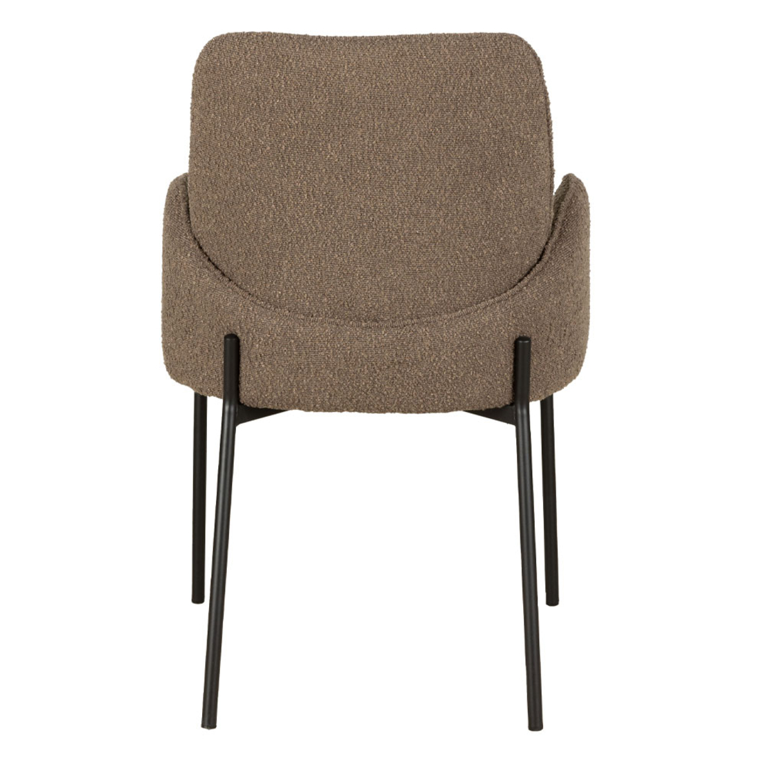 PETALS CHAIR FABRIC BROWN METAL BLACK PRC
