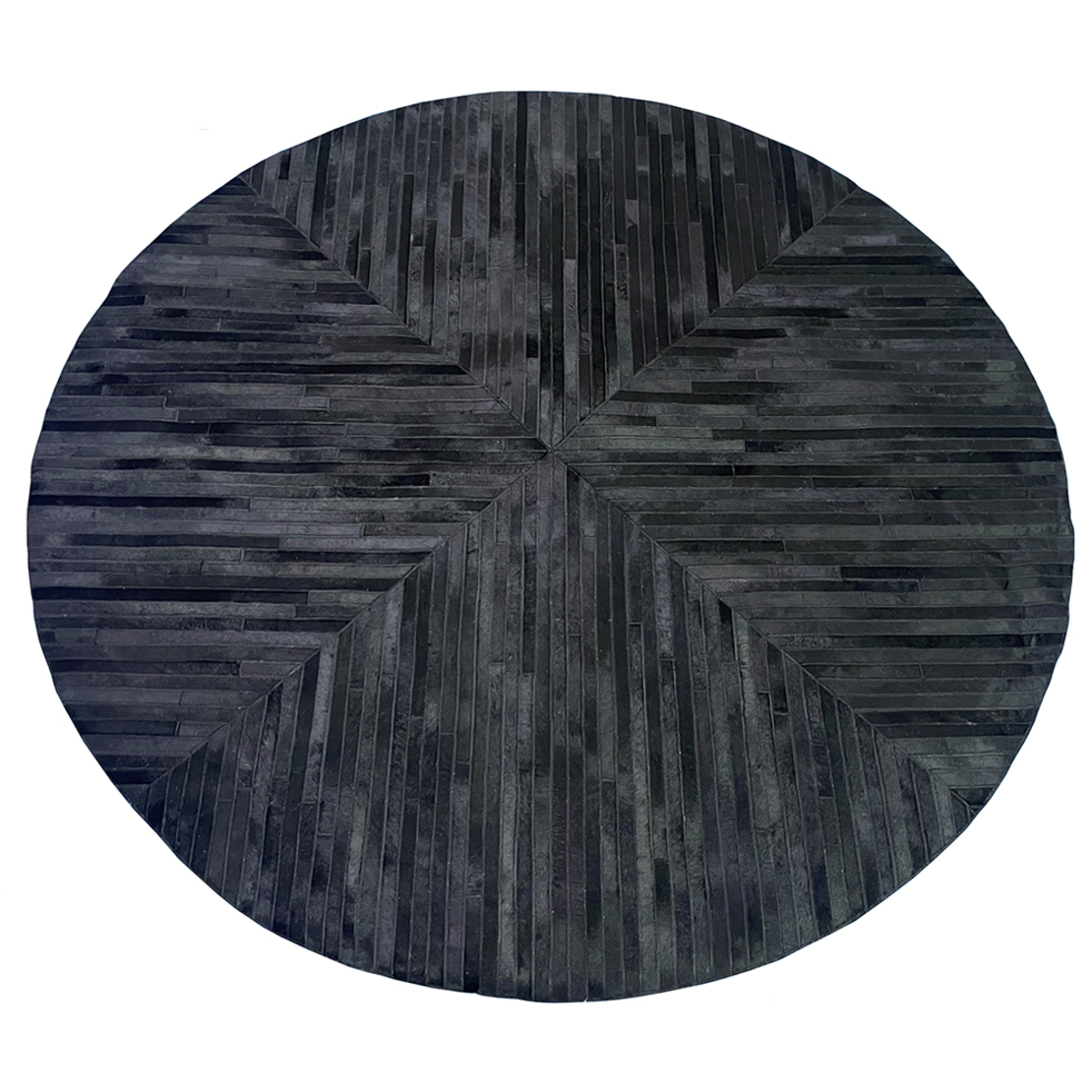 MYSTIC RUG COWHIDE BLACK D180cm IN