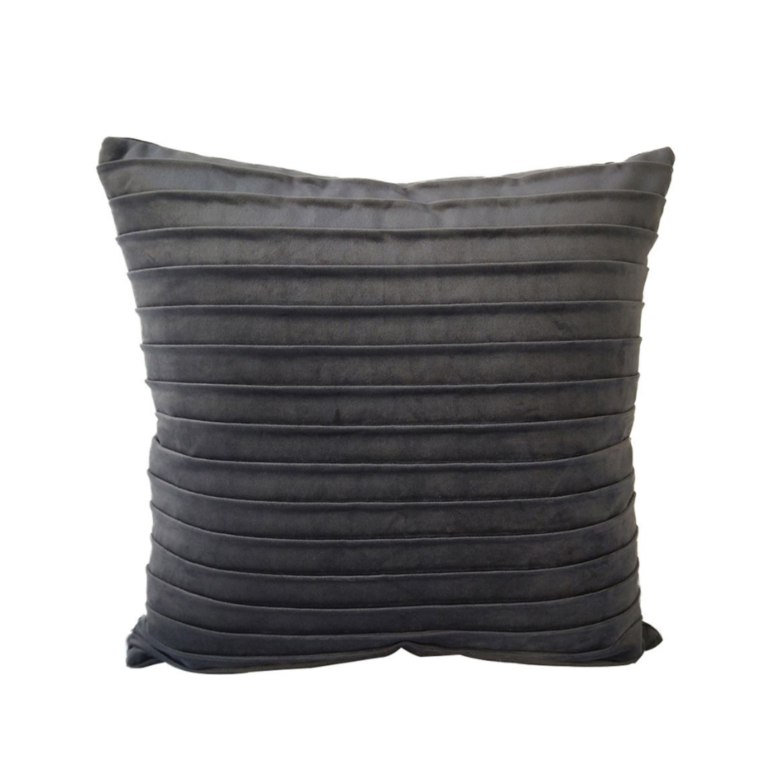 PLISSE DECOR CUSHION VELVET GREY 45x45cm PRC